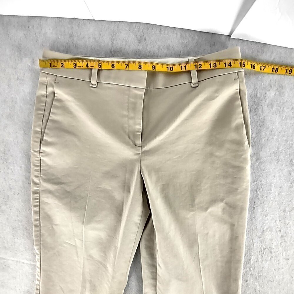 Ann Taylor Ann Straight Leg Cotton Blend Beige, Tan Khaki Pants, Slacks Size 2 - Picture 5 of 11